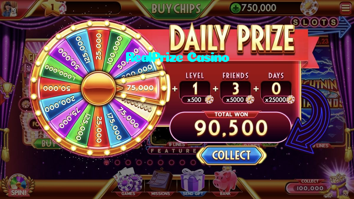 RealPrize Casino casino presented on mobile device in Pakistan with slots and live games
